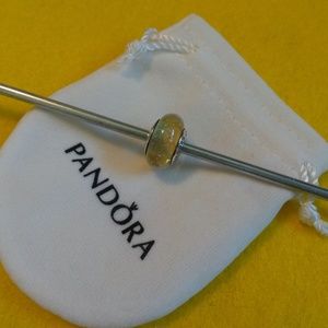 Pandora Disney Princess Belle Yellow Glow Murano